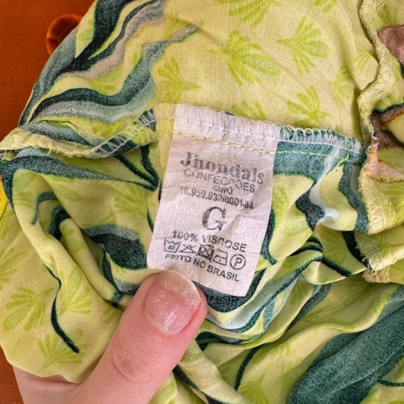 Floral Wrap Dress in Yellow and Green - Picture 2 of 6